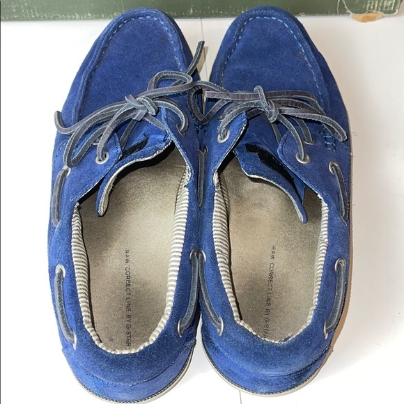 🎉 FREE W/ 2 item bundle 🎉 Used G-Star Blue Suede boat shoes us9 - Picture 6 of 7